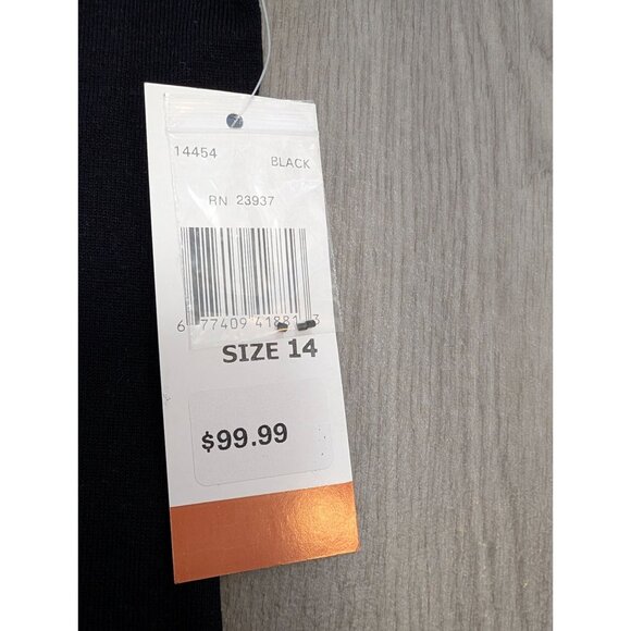 John Roberts Black Beaded Short Sleeve Silk Blend Top Size 14 NWT - Picture 6 of 9